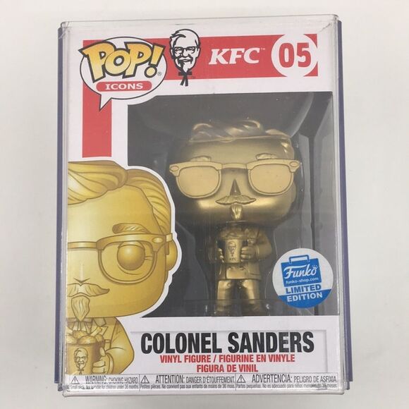 Funko Pop! Colonel Sanders #05 KFC Vinyl Figure Gold Limited Edition Pop Icons - Picture 1 of 16